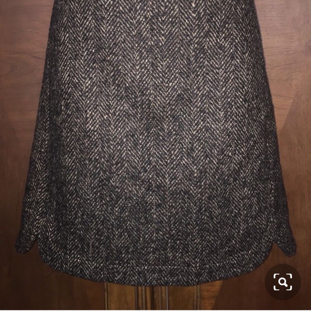 LOFT brown tweed pencil skirt size 0